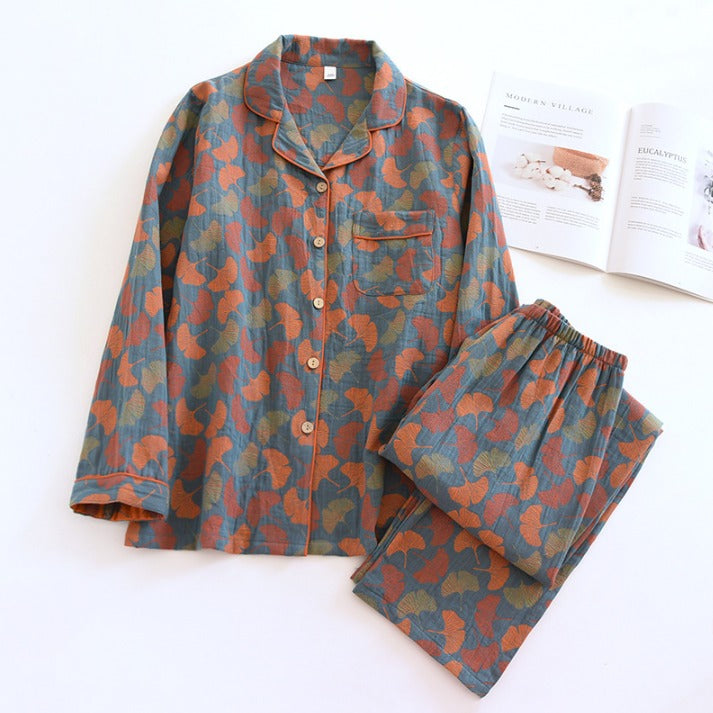 Ensemble de nuit en coton gaufré