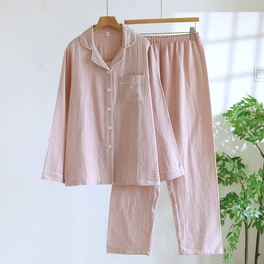 Ensemble de nuit en coton gaufré